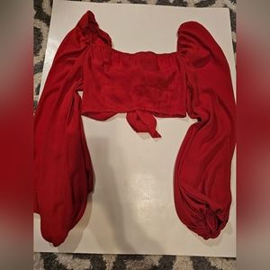 Red crop top